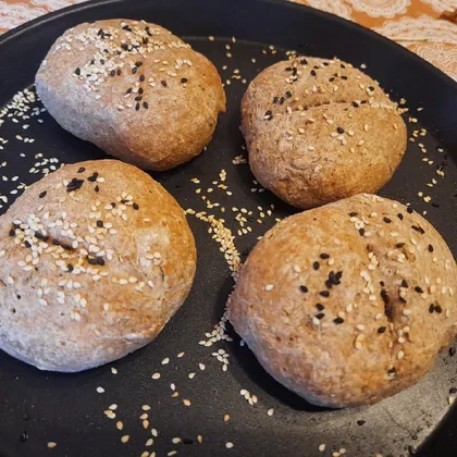 Ржано-пшеничные булочки на сыворотке. Быстрые ))