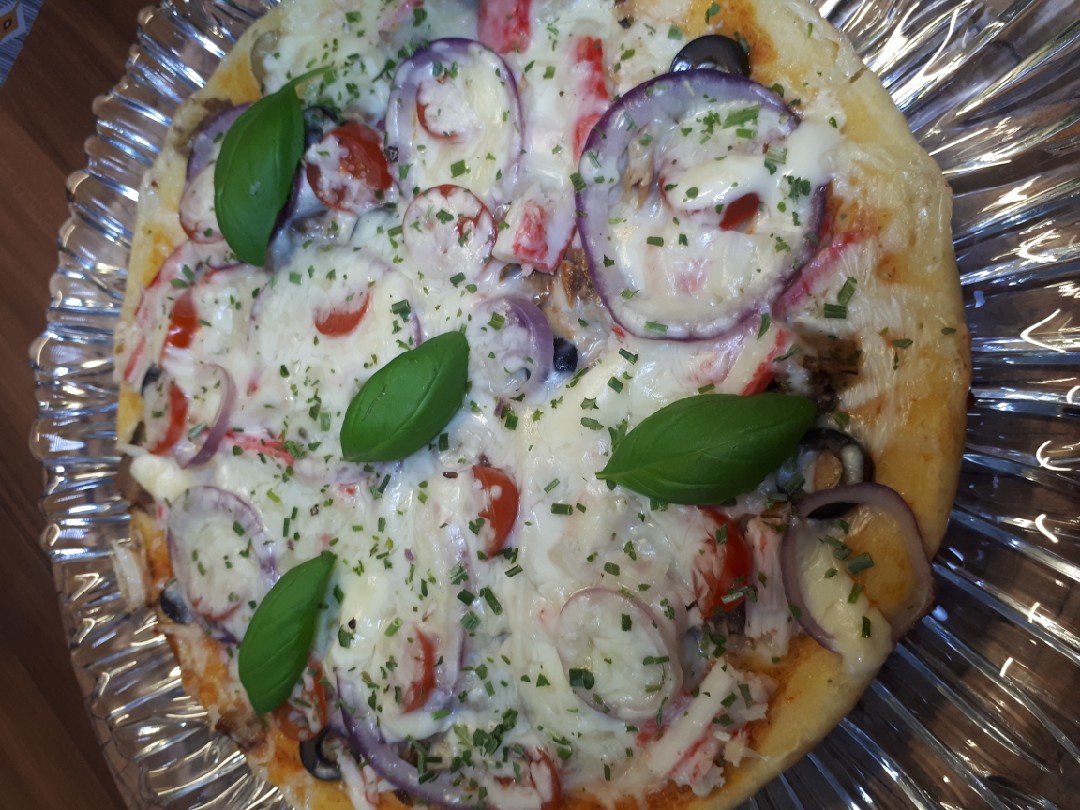 🍕Пицца на сковороде с тунцом🍕