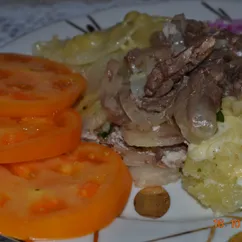 Мясо по-воронежски с картофелем