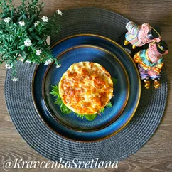 Ленивый пирог из лаваша в аэрогриле