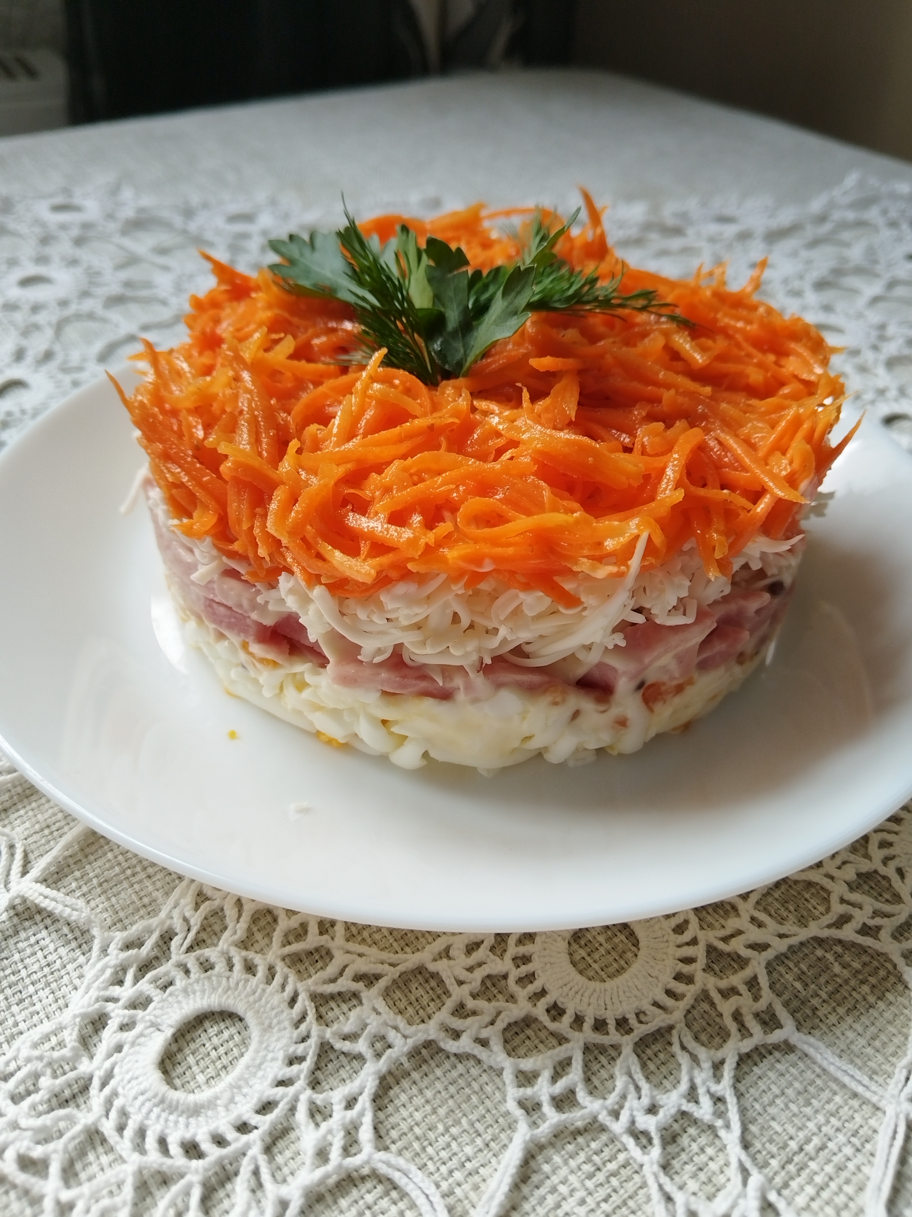 Салат с корейской морковкой