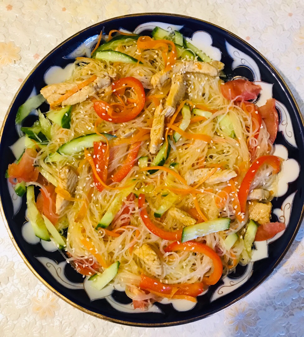 Фунчоза с индейкой