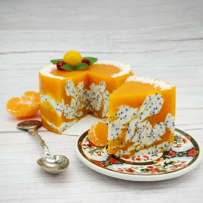 Апельсиновый торт для худеющих без выпечки