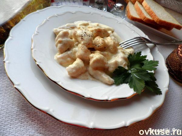 Фрикасе куриное с грибами