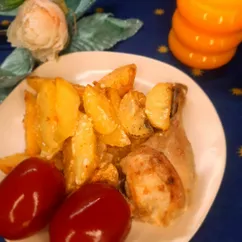 Куриные окорочка с картофелем в духовке