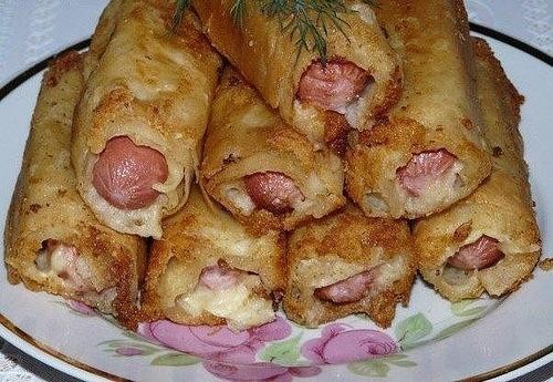 Пирожки с колбасой и картошкой