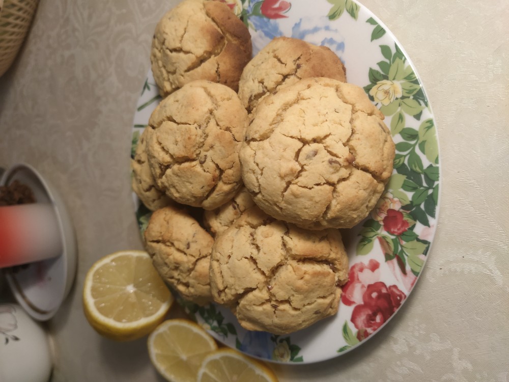 Лимонное печенье с льняными семечками