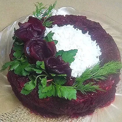 Салат-торт 'Селедка под шубой'