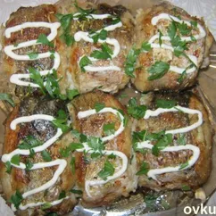 Щука фаршированная кусочками