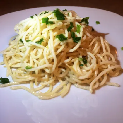 Спагетти с зелёным луком