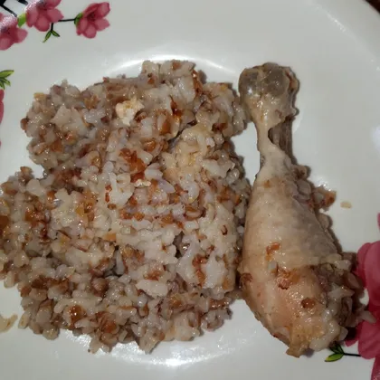 Рис-гречка с курицей в мультварке