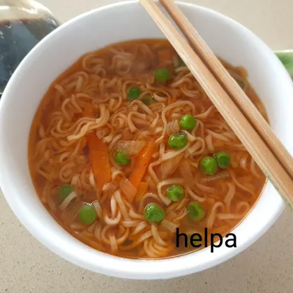 Суп на скорую руку с китайской лапшой
