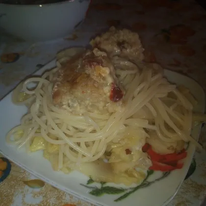 Тефтельки с спагетти