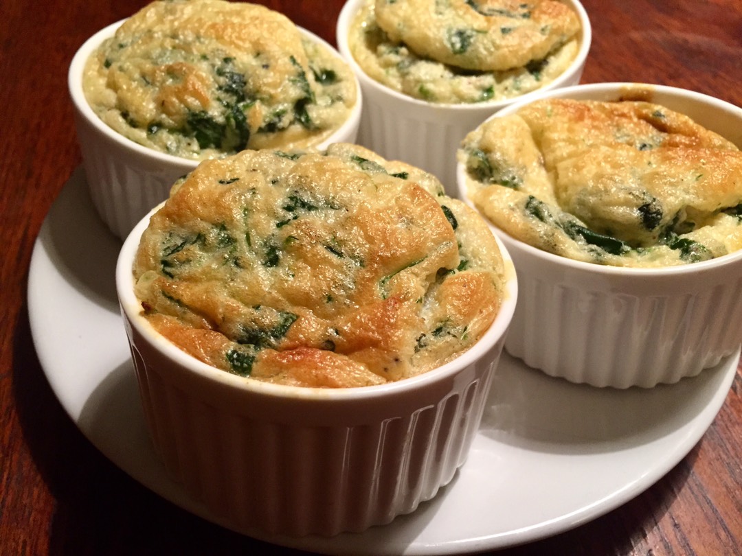 Суфле со шпинатом и козьим сыром