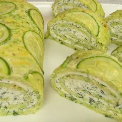 Рулет из кабачков. Вкусная летняя закуска | Zucchini roll. Delicious summer snack