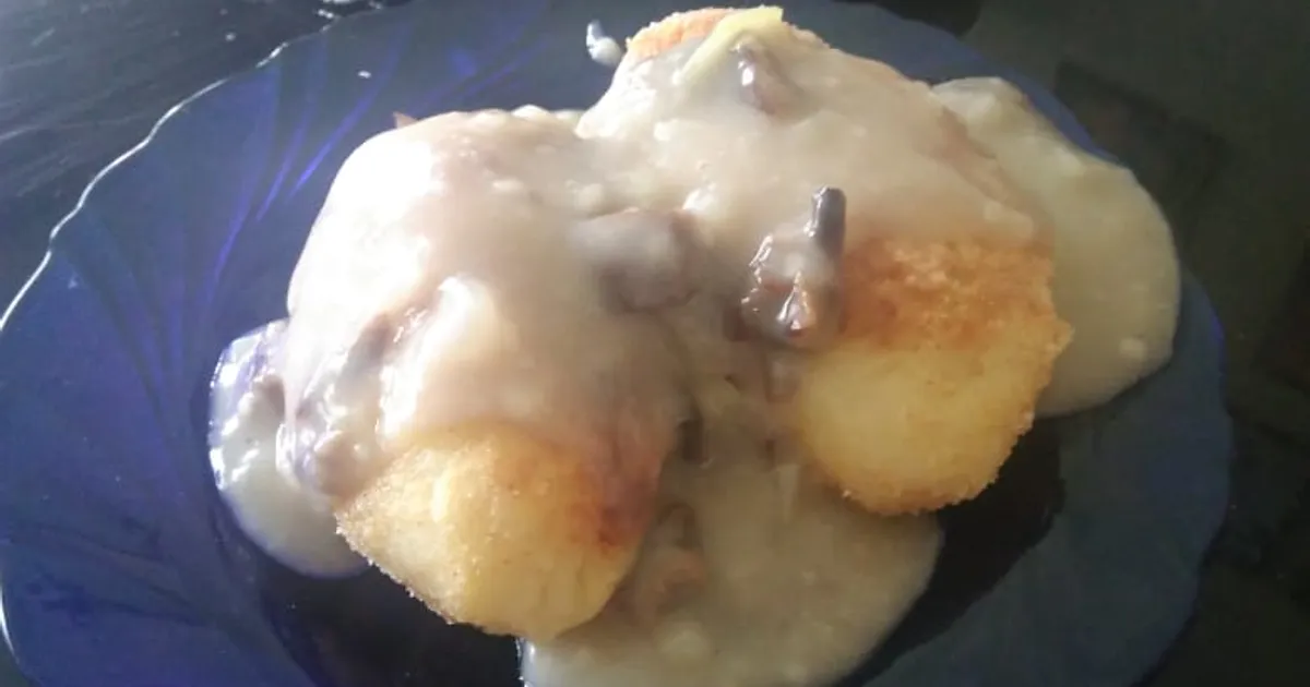 Зразы картофельные с грибами и грибным соусом рецепт с фото пошаговый ...