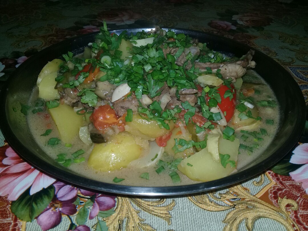 Куырдак из бараниной ребрышки