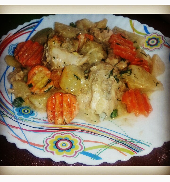 🍗Овощи и курочка в фольге🍗