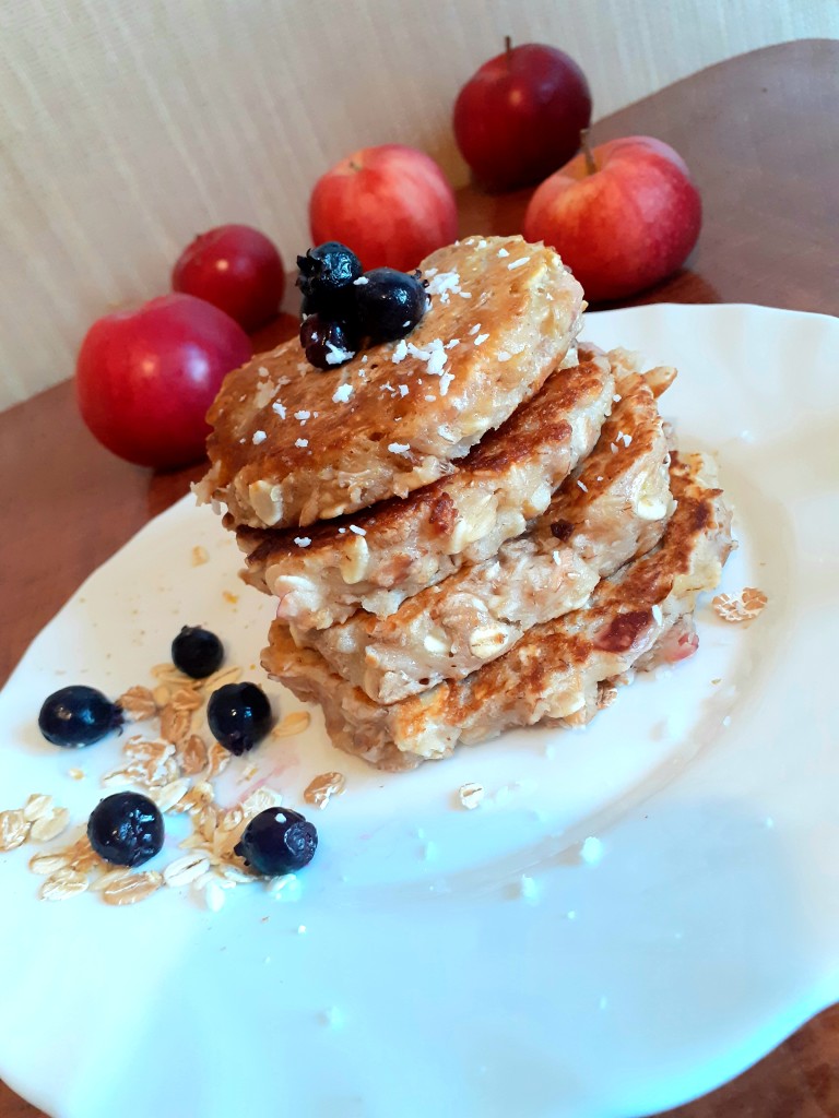 Овсяные оладьи с яблоком без яиц 🍎🍏🥞