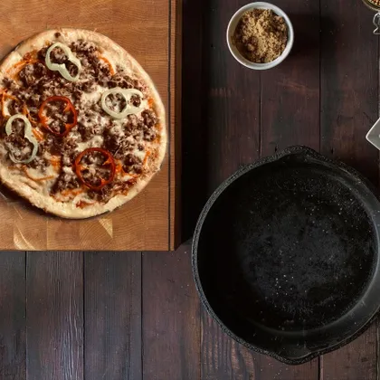 Пицца с фаршем и болгарским перцем