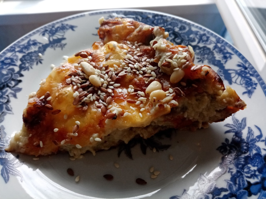 Кабачковый пирог с маскарпоне и грибами