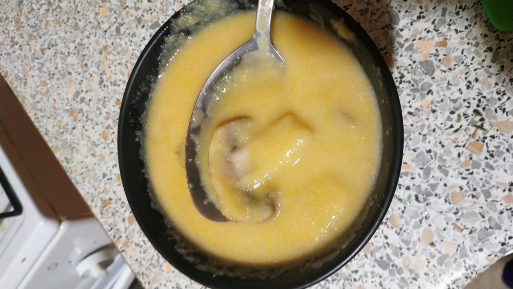 Сливочная полента с грибами