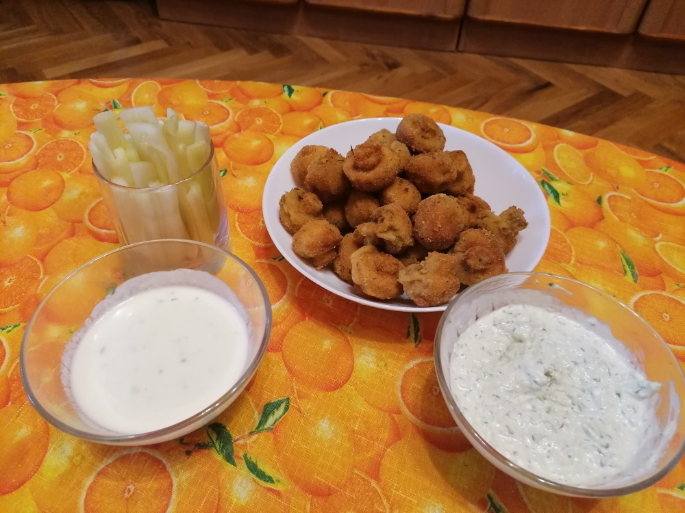Шампиньоны в кляре
