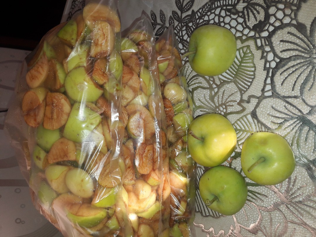 Заморозка яблок🍏🍏🍏