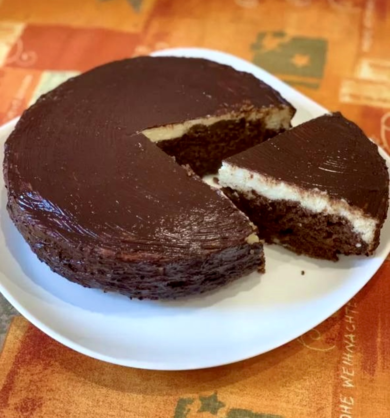 Шоколадный пирог из кабачка с творогом