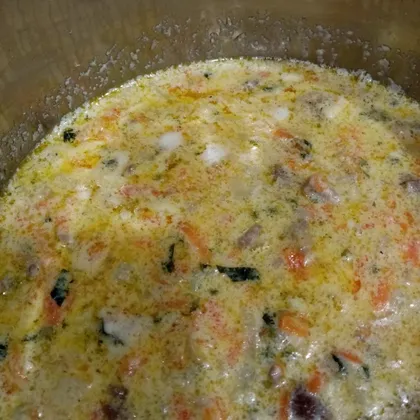 Луково-сливочный суп с индейкой