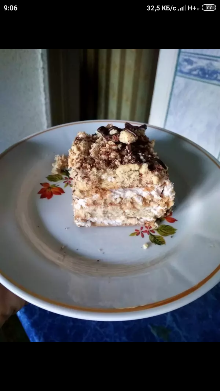 Десерт с печеньем и творожным кремом – кулинарный рецепт