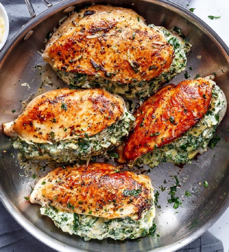 Куриное филе с творожной начинкой