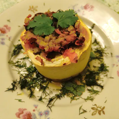 Кабачки, фаршированные рисом и грибами