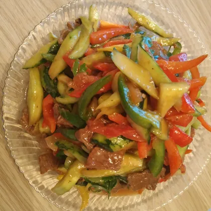 Корейский мясной салат