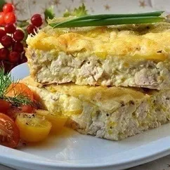 Легкий куриный пирог-запеканка (для завтрака)