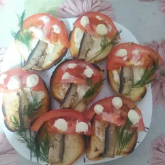 Бутерброды со шпротами «Грибочки»