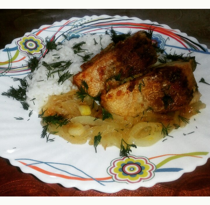 🍴Жареная щучка с рисом🍴
