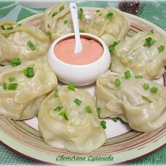 Манты из теста с майонезом