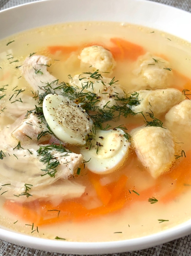 Куриный суп с клецками, пошаговый рецепт с фото на ккал