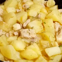 Картофель тушёный с мясом