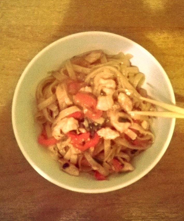 Вок по домашнему с курицей и овощами