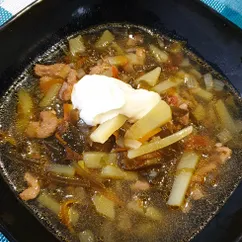 Щи с морской капустой