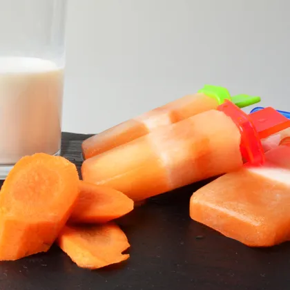 Фитнес - эскимо из морковного сока и сливок