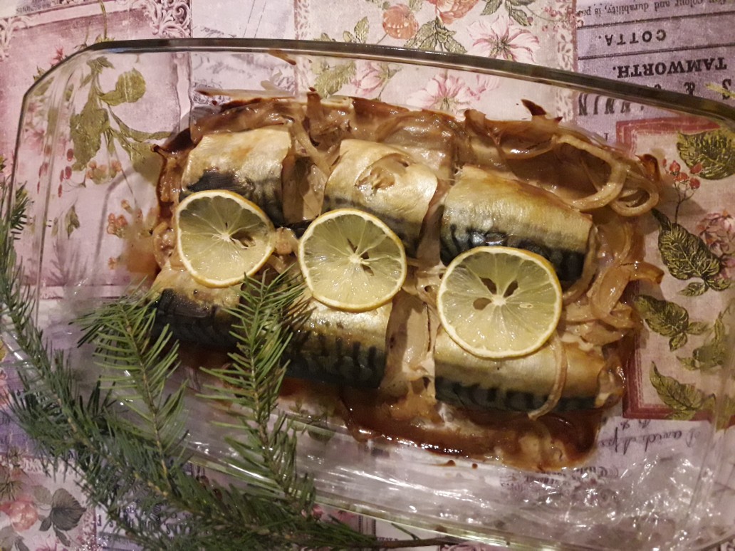 Скумбрия в горчичном соусе.🍽🐟🐟