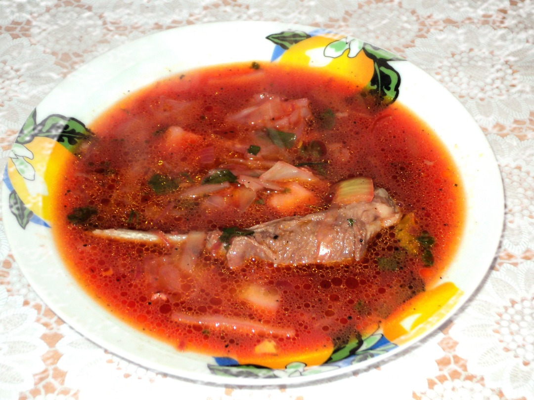 Борщ со свиными ребрышками рецепт – Украинская кухня: Супы. «Еда»