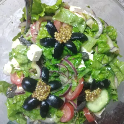 Овощной салат с горчичной заправкой