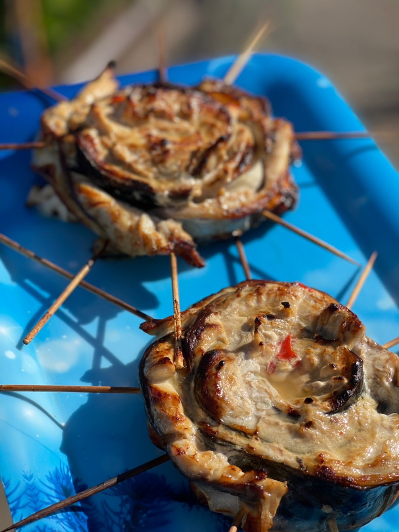 Очень сочная скумбрия на углях