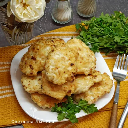 Рубленые куриные котлеты с майонезом и мукой