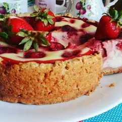 Тарт со свежей клубникой🍓🍓🍓☕💕