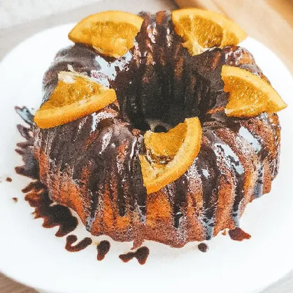 Мраморный апельсиново-шоколадный кекс